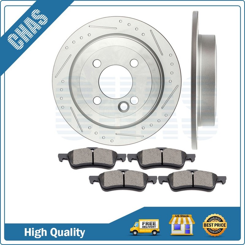 Rear Brake Ceramic Pads And Rotors For 2002 2003 2004 2005 2006 Mini Cooper