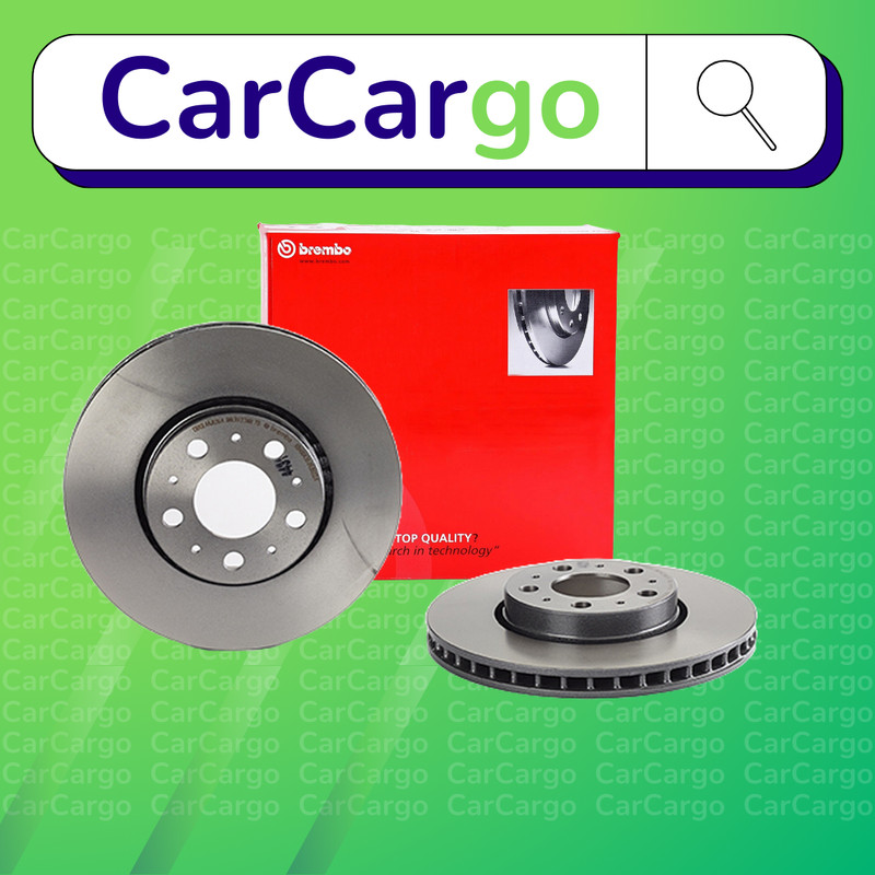Brembo Vented Front Brake Discs Pair For Volvo S80 D5 2001-2006 286 mm