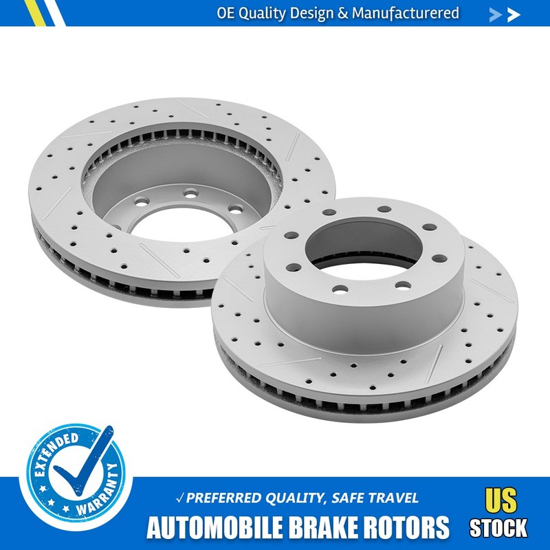 13.66“ Front Brake Disc Rotors Pair For 05-12 Ford F-250 F-350 F-450 Super Duty