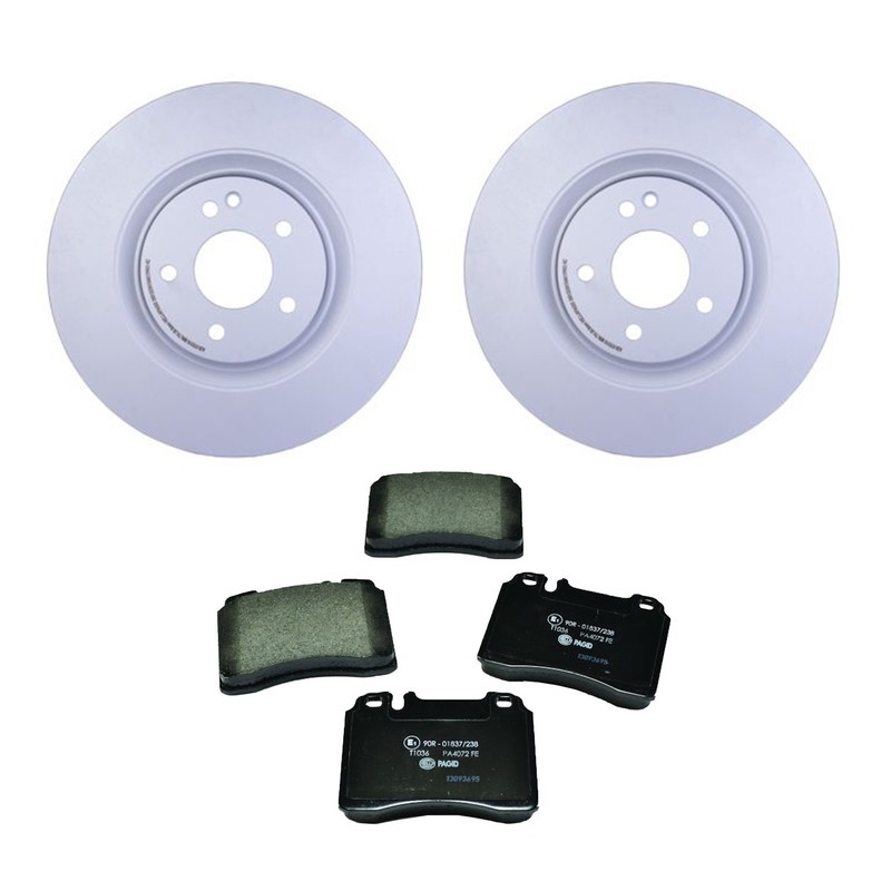 Hella Front Rotors Low-Met Disc Brake Pad Kit For R129 SL600 Base Convertible