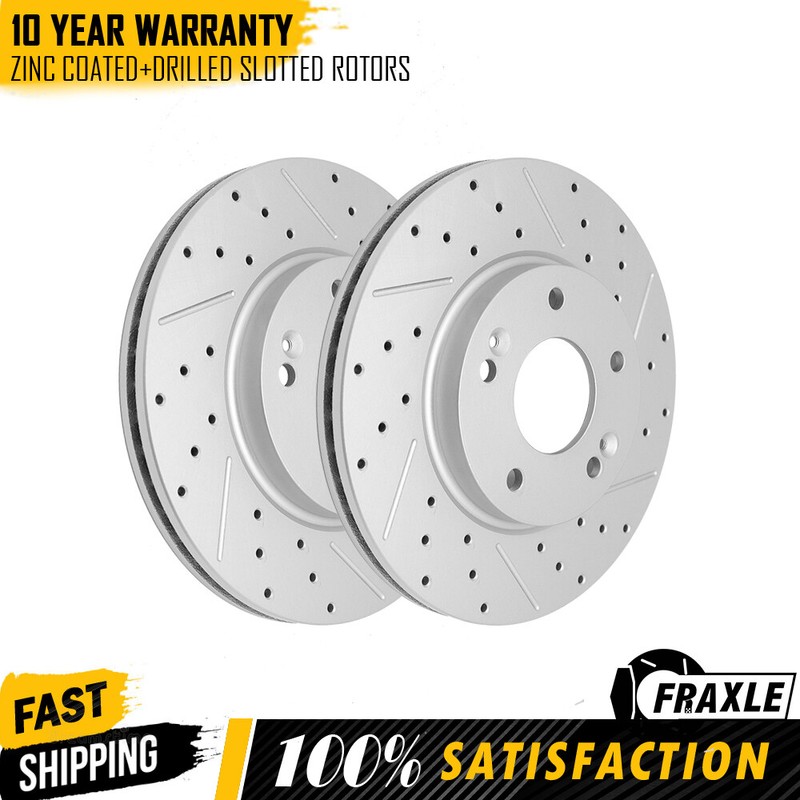 Front Drilled Brake Rotors for Hyundai Elantra Kona Veloster Kia Soul Forte Koup