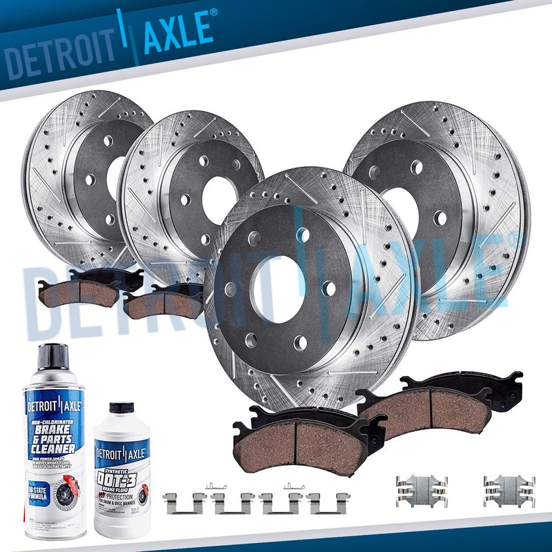 10pc Front Rear Drilled Brake Rotors Brake Pads for 2015-2020 Colorado Canyon