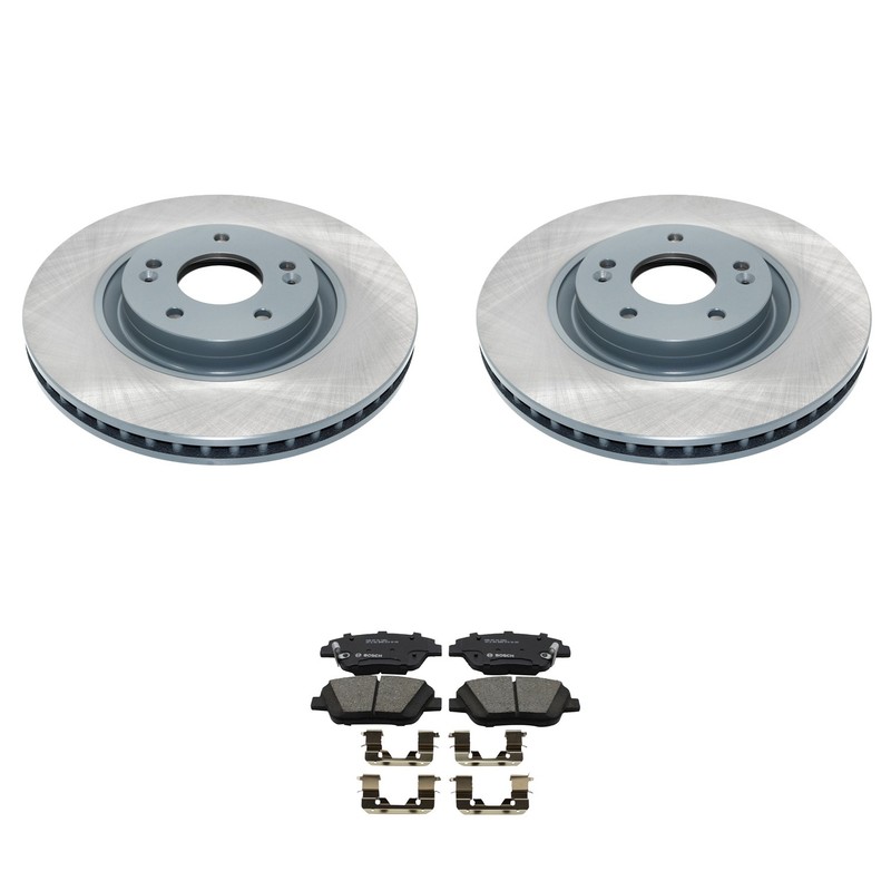 DuraGo Front Rotors Bosch QuietCast Ceramic Disc Brake Pads Kit For Optima FWD