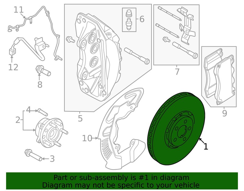 NEW OEM Ford Disc Brake Rotor Front PR3Z-1125-J Ford Mustang Dark Horse 24-25 gallery