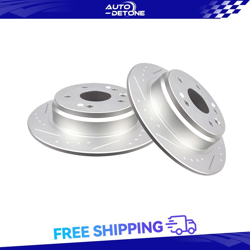 2 Pcs Rear 282mm Brake Rotors Fits Acura TL 1999-2000 2001 2002 2003 Base 3.2L