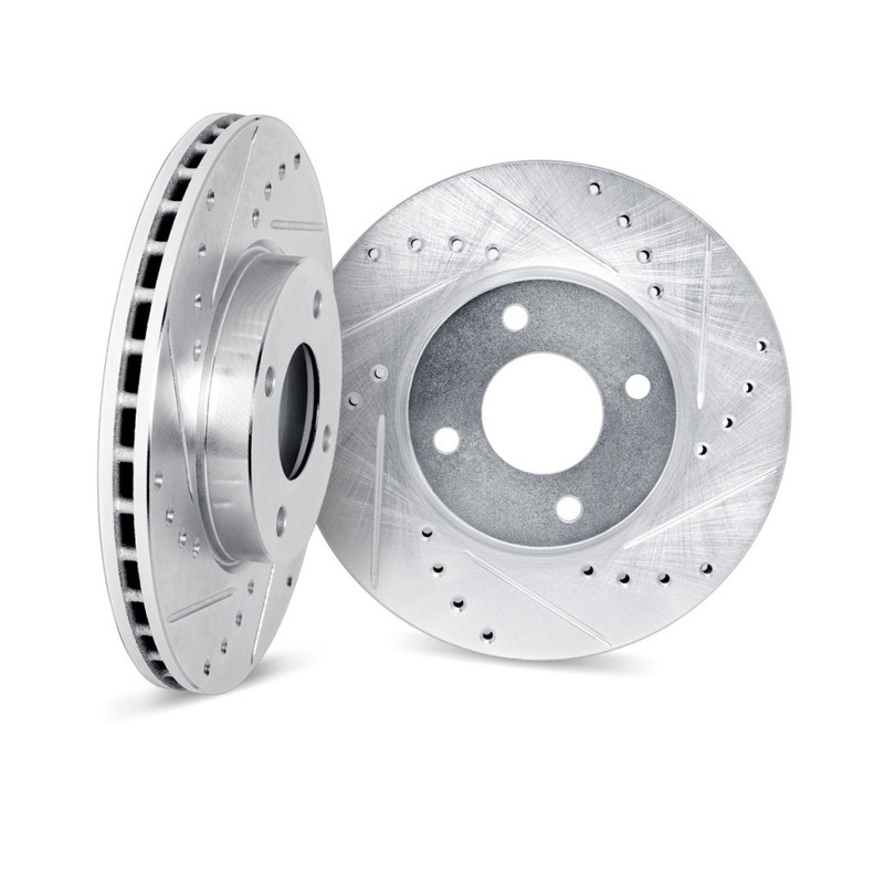 For Mitsubishi Lancer 2002-2007 Rotor Set | Black | Drilled And Slotted gallery