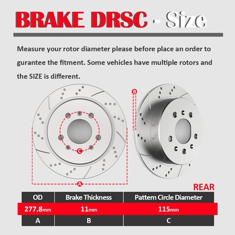 Front Rear Brake Rotors Brake Pads Kits Fit for 2006-10 Chevy Impala Monte Carlo gallery