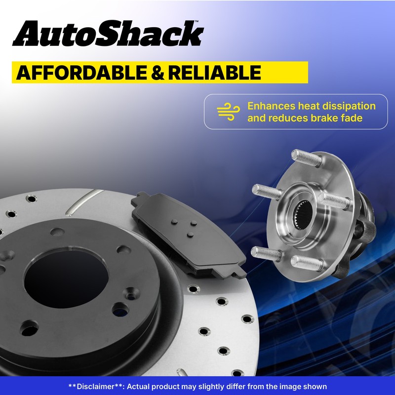 Rear Drilled Slotted Brake Rotors Premium Pads Hubs for Acura, TSX 2004-2008 gallery