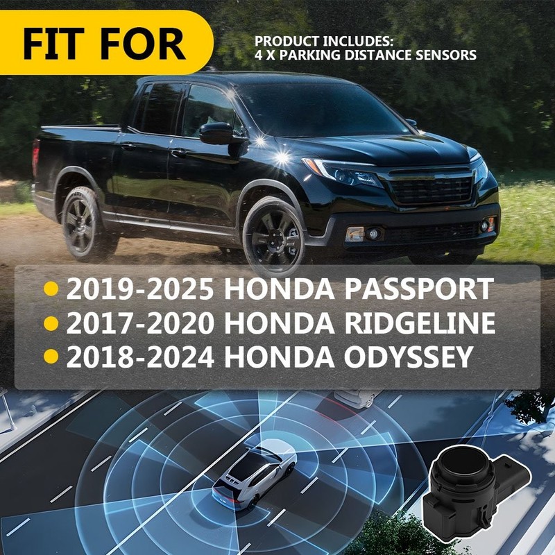 4pcs Fit 2017-2020 Honda Ridgeline Reverse Parking Assist Parking Sensors 6Pin gallery