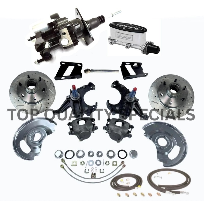 1963-1966 Chevy 1/2 Ton Pickup 6 Lug Drop Disc Brake Wilwood Hydro Booster Kit