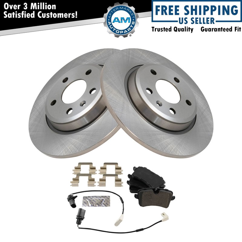 Rear Brake Pad & Rotor Kit Fits 2012-2013 Audi A6 2013 A6 Quattro A7 Quattro