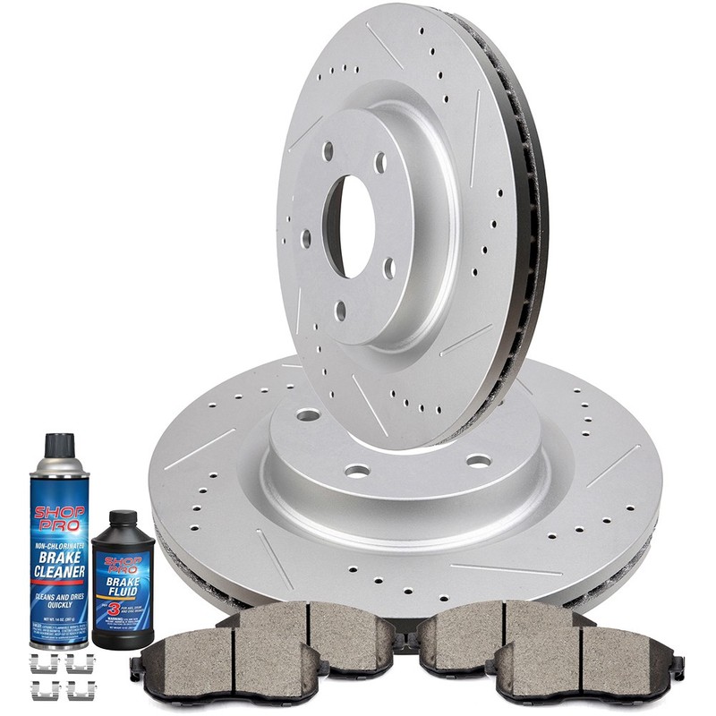 Front Brake Rotors Ceramic Pads For 2007 2008 2009 2010-2013 For Nissan Altima