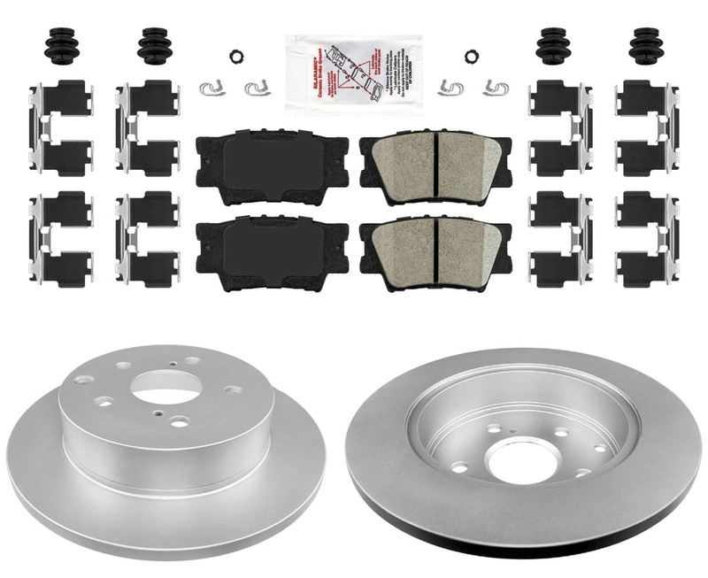 Rear Ceramic Brake Pads & Coated disc Rotors FOR TOYOTA RAV4 2006-2011 2012-2018