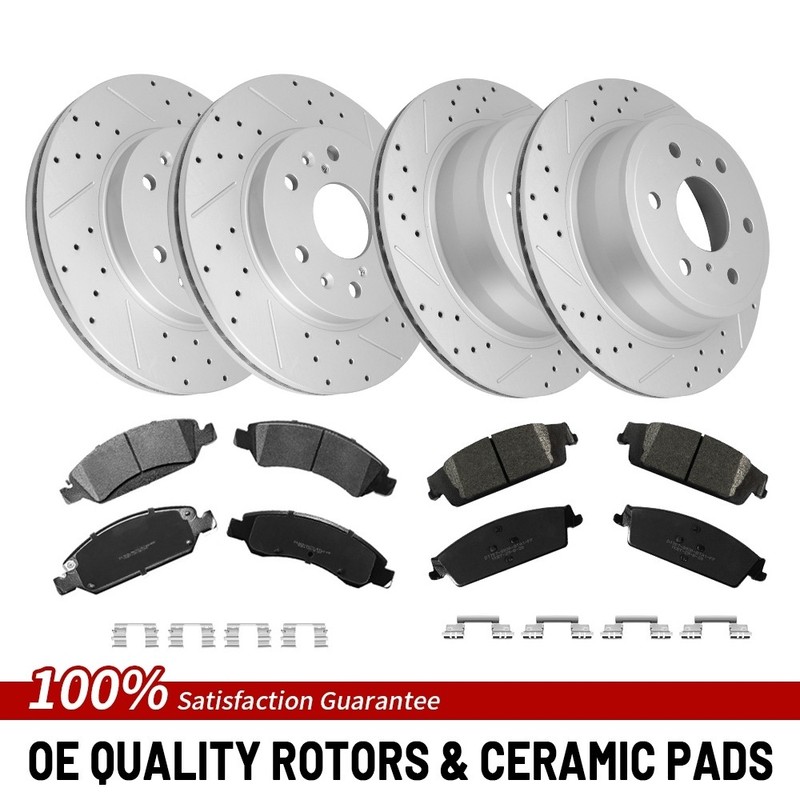 Front Rear Brake Rotor Pad For 2015-20 Escalade ESV Silverado1500 Suburban Tahoe