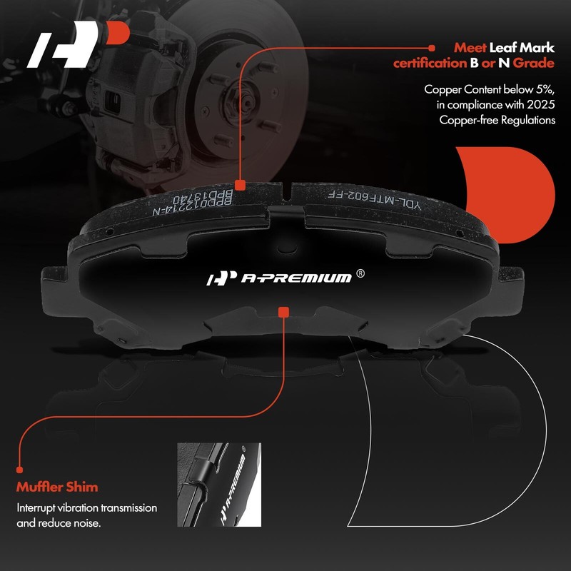 A-Premium 8x Front Drilled Rotor & Pad + Caliper for Nissan Maxima 09-14 16-18 gallery