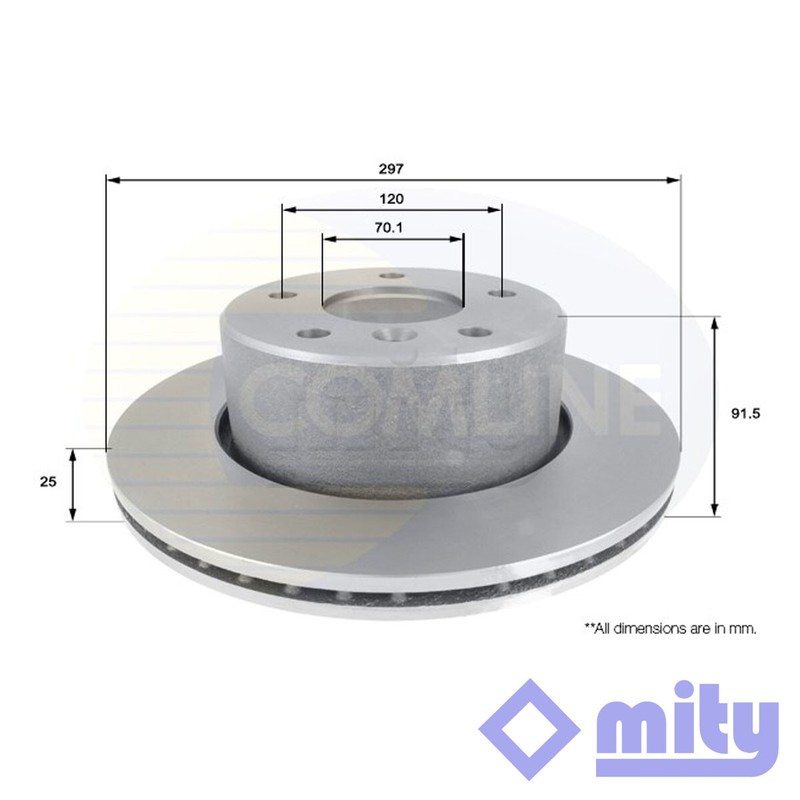 Fits Land Rover Discovery Range 2.5 TD5 3.9 4.4 Brake Disc Front Mity