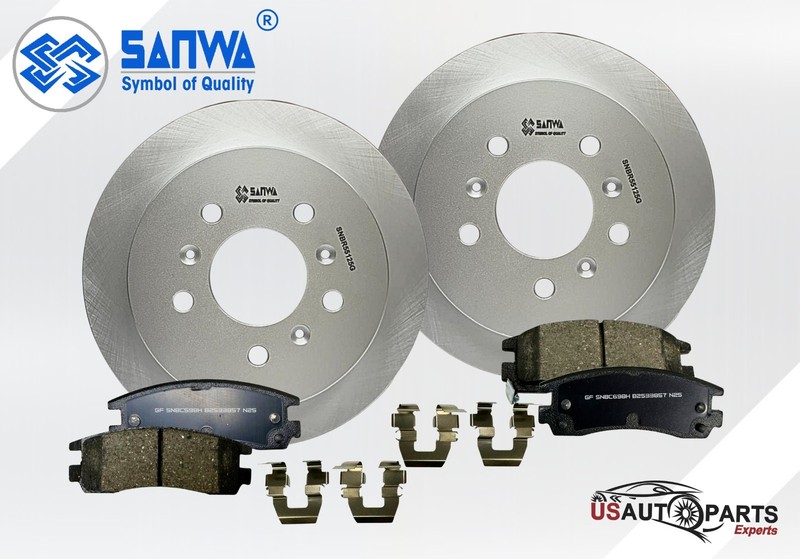 REAR BRAKE ROTOR VENTED GEOMET COATED &CERAMIC PAD KIT 278mm FOR CHEVROLET 06-10