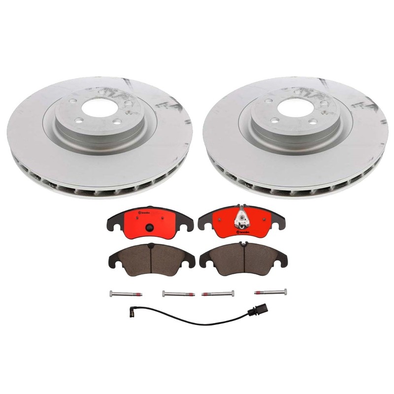 SHW OEM Front Brake Kit 345mm Disc Rotors Brembo Ceramic Pad Set for Audi S4 S5