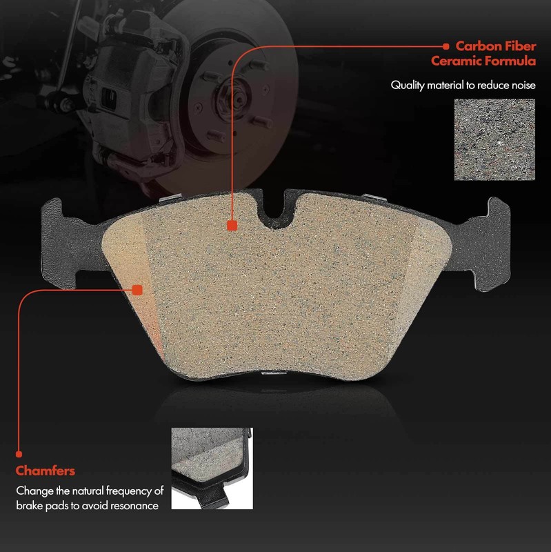 6x Front Disc Brake Rotor & Ceramic Brake Pad for BMW F10 528i xDrive 2012-2016 gallery