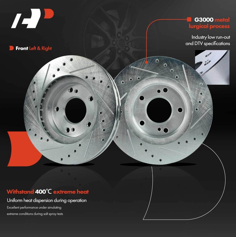 A-Premium Front Drilled Brake Rotors & Ceramic Pads for Nissan Maxima 2000-2001 gallery