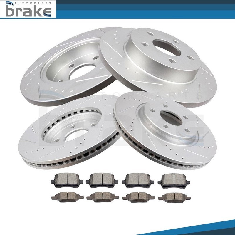 For Chevrolet Cobalt SS 2005 – 2006 Front Rear Brake Rotors Ceramic Pads Slotted