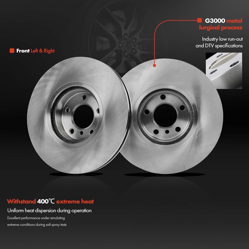 Front Disc Brake Rotors & Ceramic Brake Pad for BMW X5 07-13 16-18 X6 2008-2010 gallery