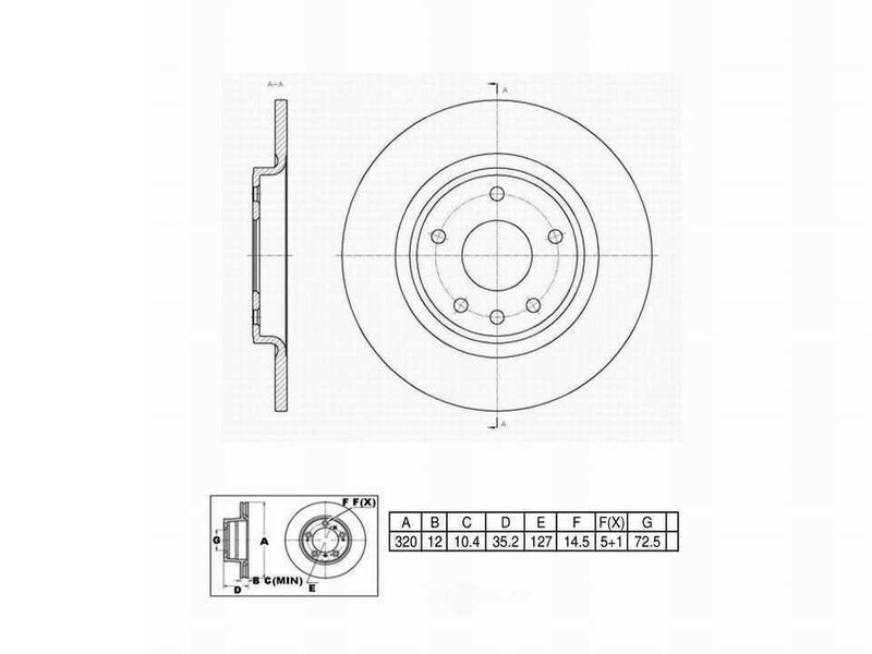 BPRO AUTO 1BP00037AA Disc Brake Rotor gallery
