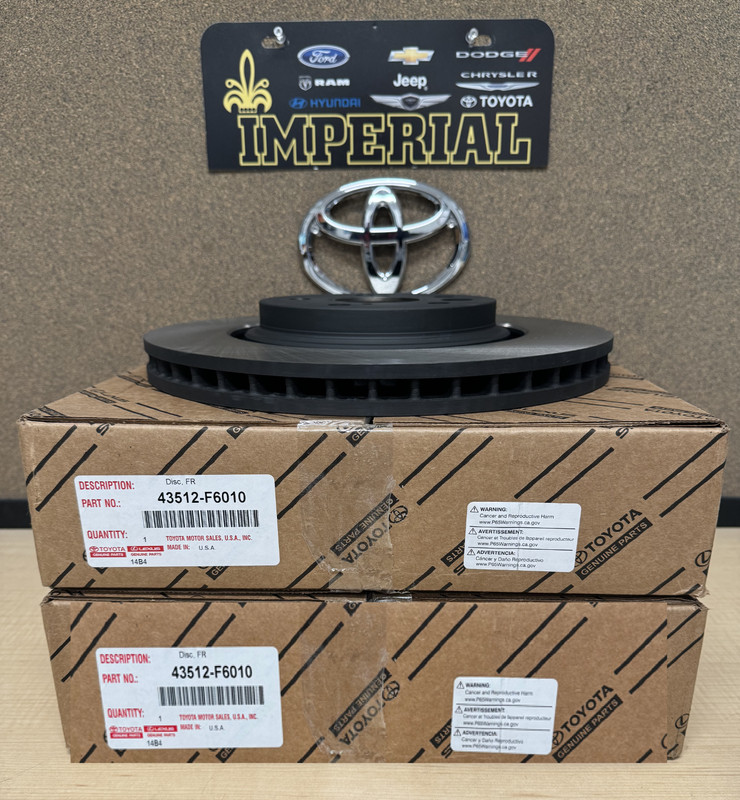2016-2021 LEXUS RX350 RX450H OEM GENUINE FRONT BRAKE ROTORS 43512F6010 X 2