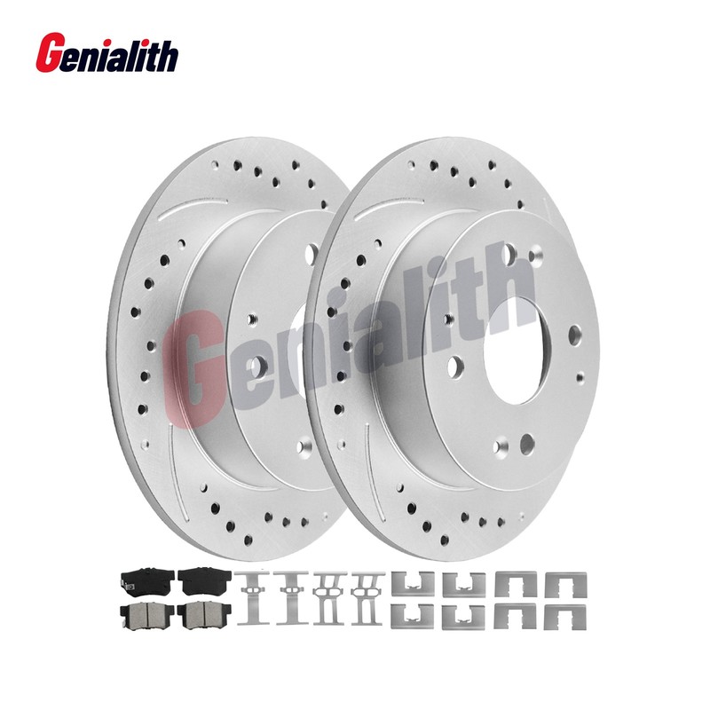 Rear Brake Rotors & Ceramic Pads for 1998 1999 2000 2001 2002 Honda Accord 2.3L gallery