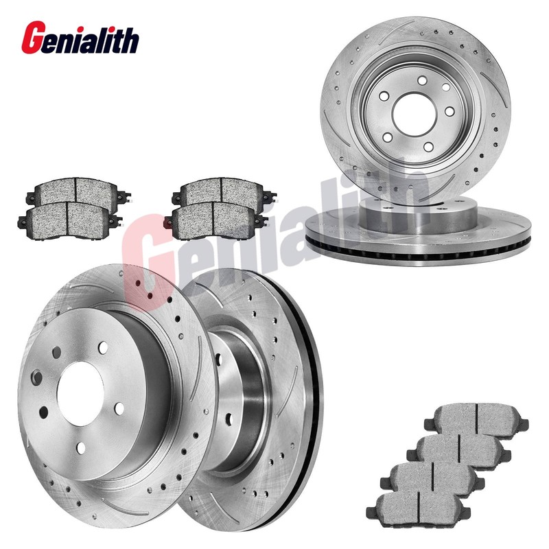 Front Rear Rotors Brake Pads for 2019-2022 Nissan Altima w/ manual parking brake