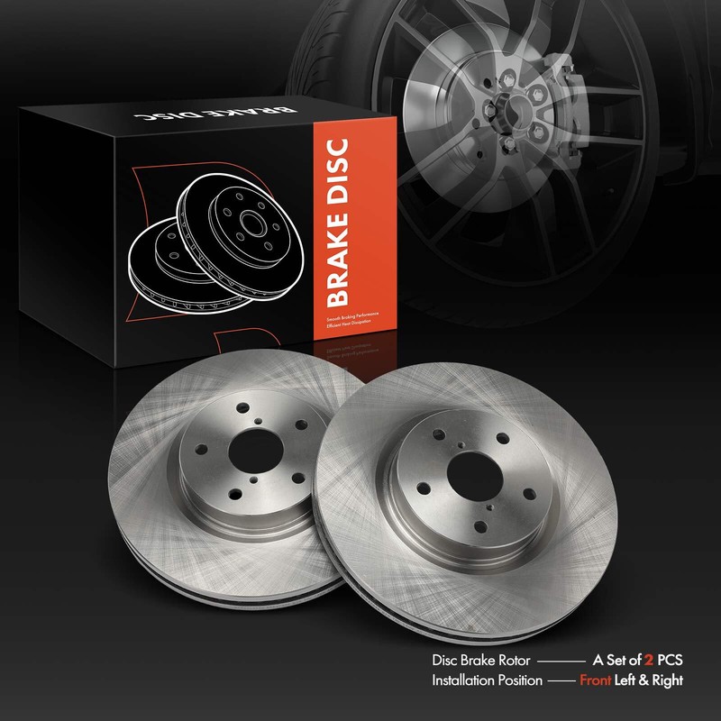 2Pcs Front LH & RH Side Disc Brake Rotors for Subaru Legacy Tribeca Outback WRX gallery