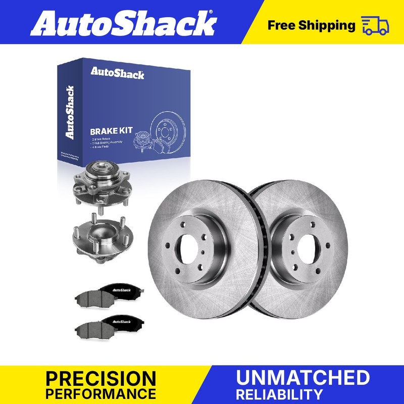 Front Brake Rotors Premium Pads Hubs for INFINITI, G35 2005-2007, RWD V6 3.5L