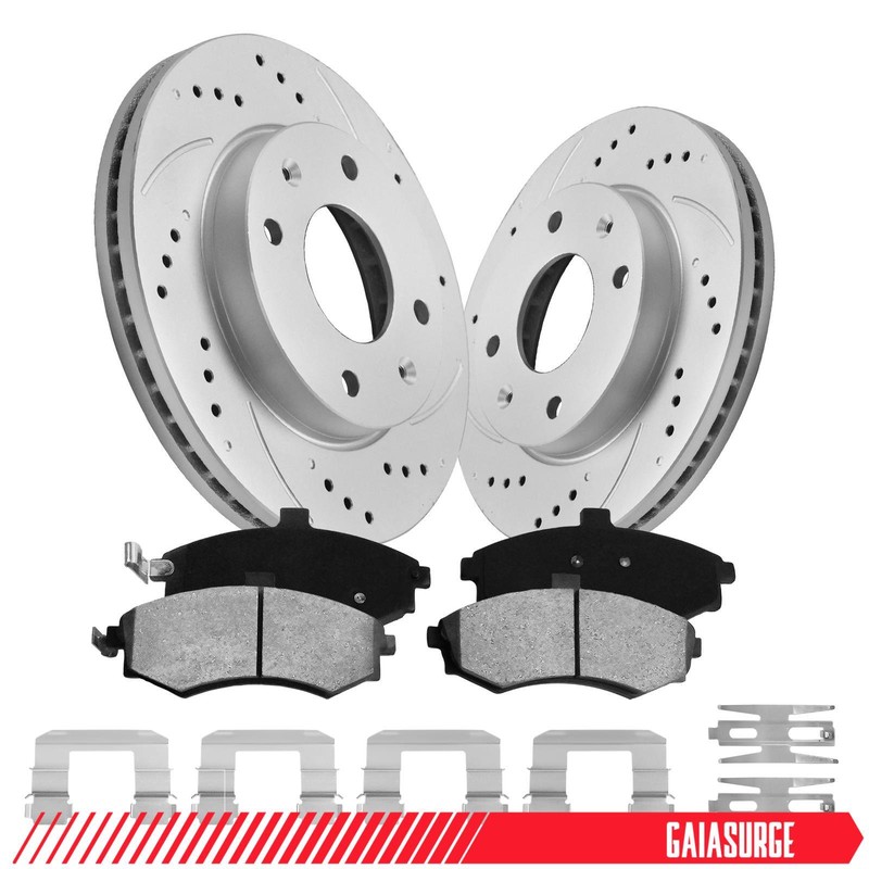 257mm Front Disc Brake Rotors & Ceramic Pads for Hyundai Elantra 2002-2005 2.0L gallery