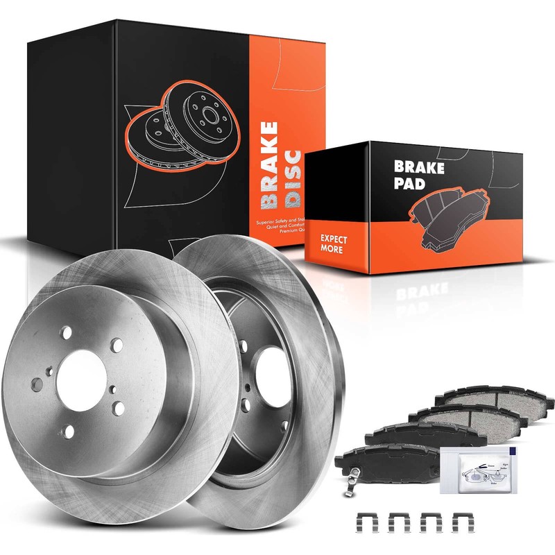 Rear Disc Brake Rotors & Ceramic Brake Pads for Subaru Outback Legacy 2005-2009