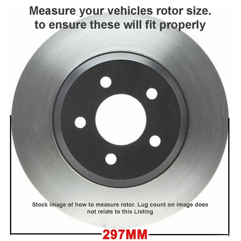 297MM Front Brake Rotors Ceramic Pad for 98-00 Chrysler Concorde 16'' 17'' Wheel gallery