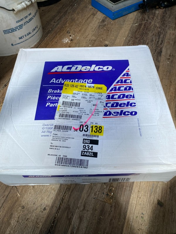 (1) One ACDelco Rear Disc Brake Rotor NOS GM Chevy Chevrolet Express Silverado