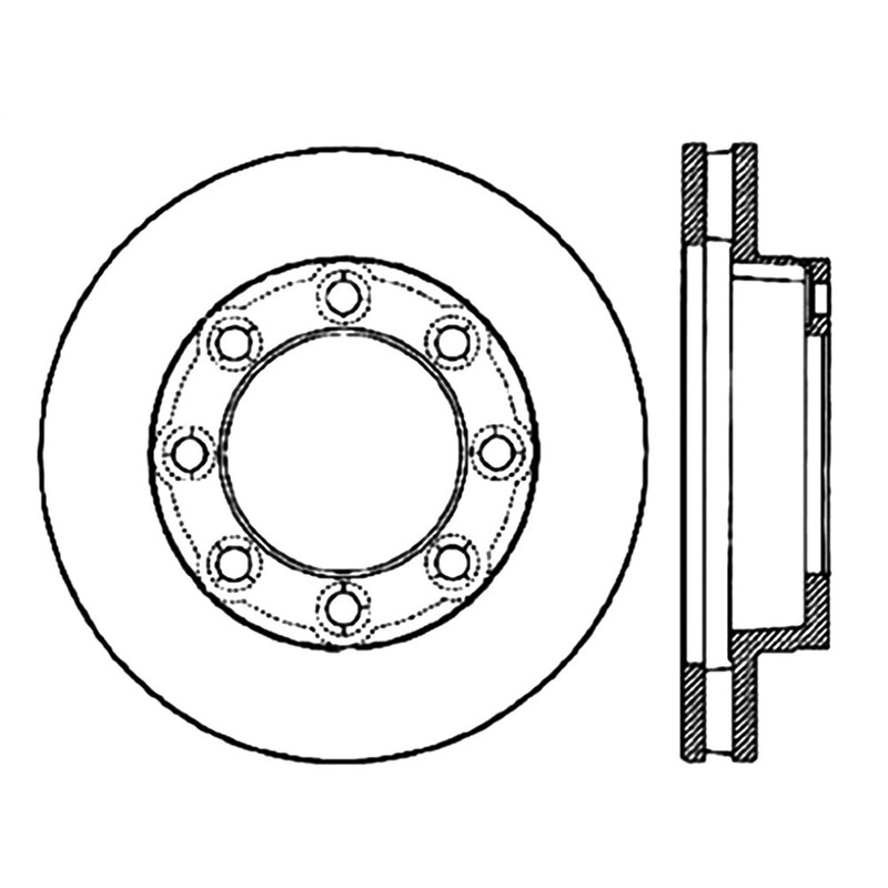 StopTech 127.66003R Front Right Drilled Brake Rotor for 1977-86 K30 / 90-93 W250