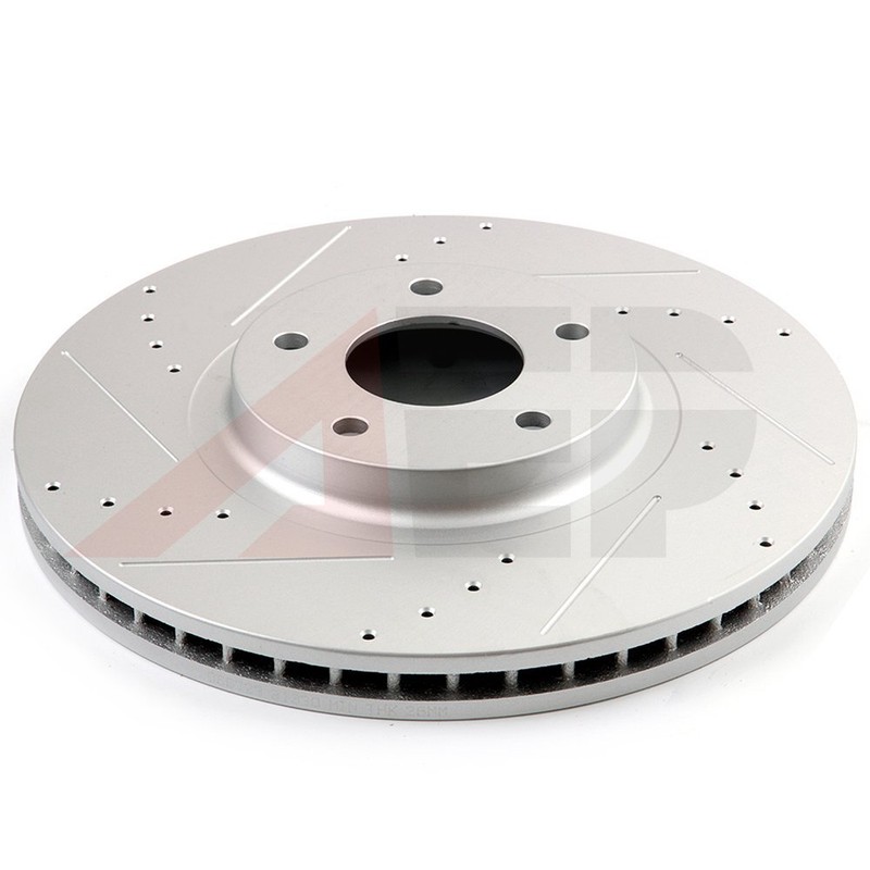 Front Drilled & Slotted Brake Rotors For Infiniti EX35 G25 M45 For Nissan 350Z gallery