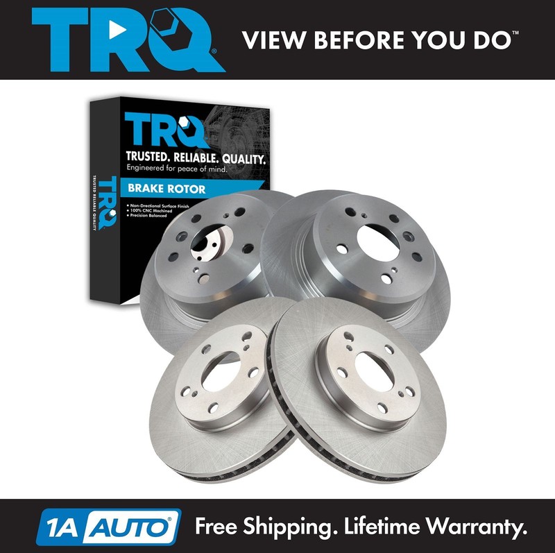 TRQ Brake Rotor Front & Rear Kit Set of 4 for 95-99 Toyota Avalon NEW