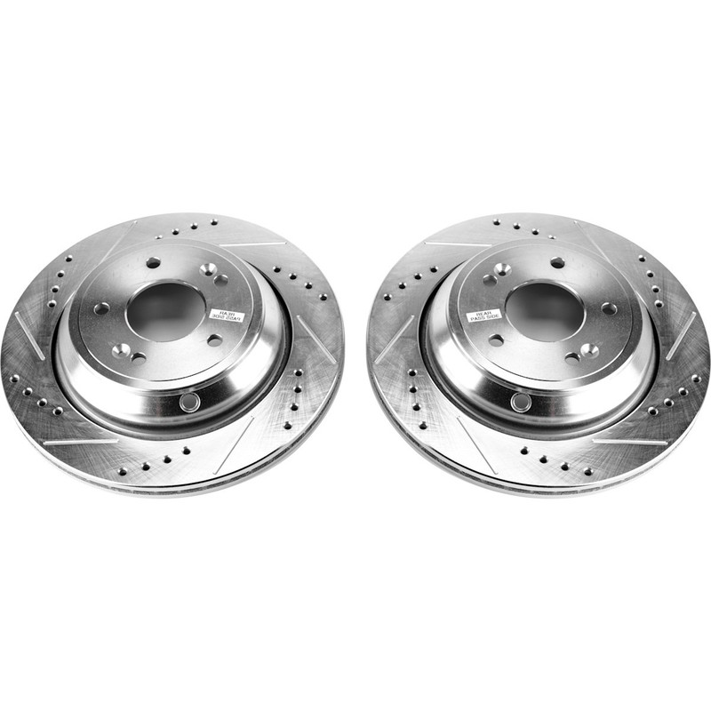 JBR1534XPR Powerstop 2-Wheel Set Brake Discs Rear for Kia K900 Hyundai Equus