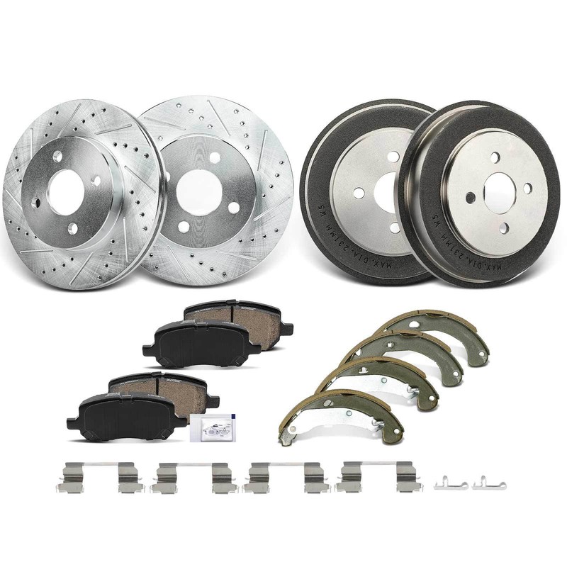12x Drilled Brake Rotors & Ceramic Brake Pads for Chevrolet Pontiac Front & Rear gallery