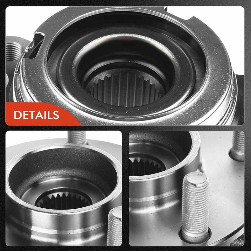 Front Disc Rotor & Ceramic Pads & Wheel Hub Bearing for Nissan Altima 2007-2012 gallery