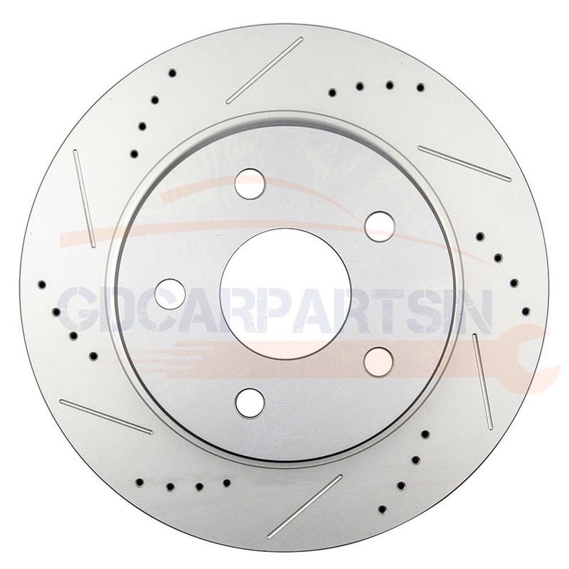 Brake Front Disc Rotors And Ceramic Pads Drilled Slot For 04 -06 Dodge Durango gallery