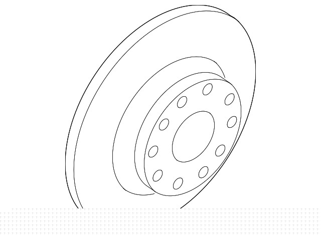 Genuine Volkswagen Disc Brake Rotor 5QN-615-601