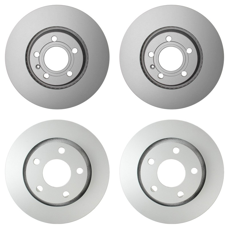 Hella Front 312mm Rear 269mm Brake Rotors Kit For Audi A6 Quattro 2000-04 Base