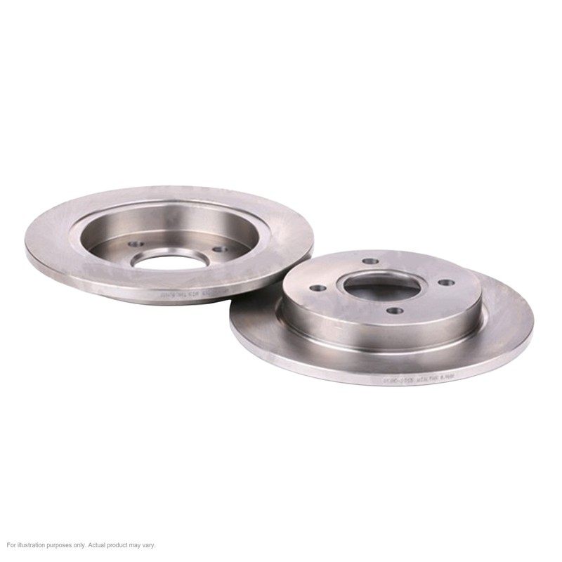 2x APEC Rear Brake Discs for FORD FIESTA VI Van 2013-17 252mm Solid SDK6086 gallery