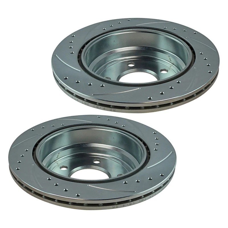 TRQ BRA13970 Disc Brake Rotors For BMW X1 2013-2015 Front Rear gallery