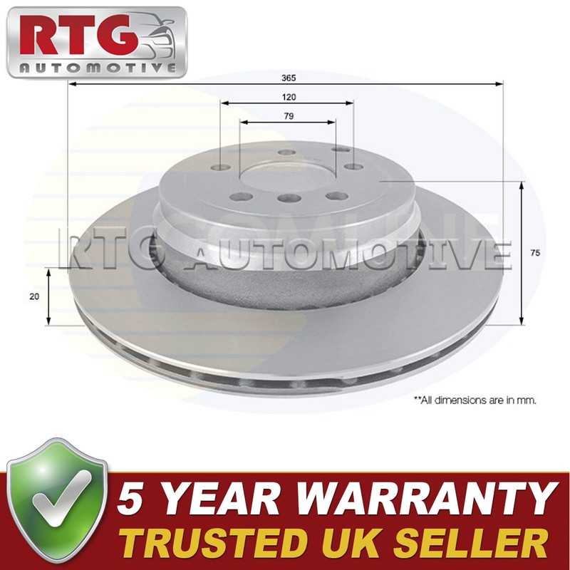 Rear Brake Disc Fits Land Rover Range 2009-2012 4.4 D 4.9 #1 LR031846 LR011891