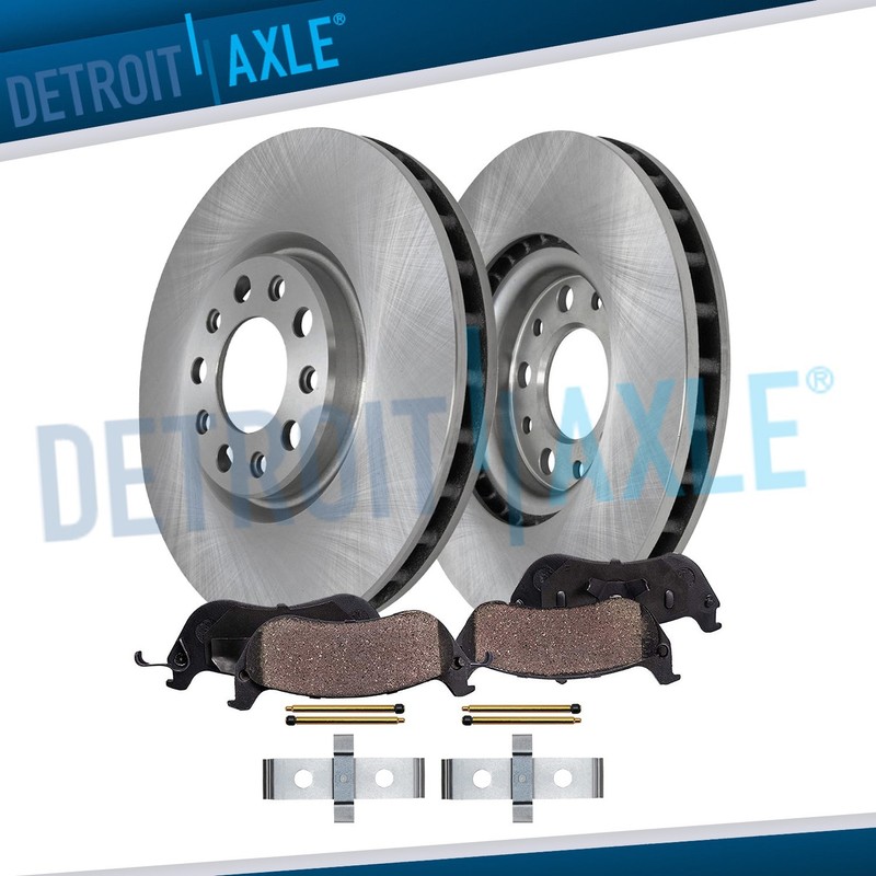 12.64" 321mm Front Brake Rotors and Brake Pads Kit for Cadillac CTS Chevy Camaro
