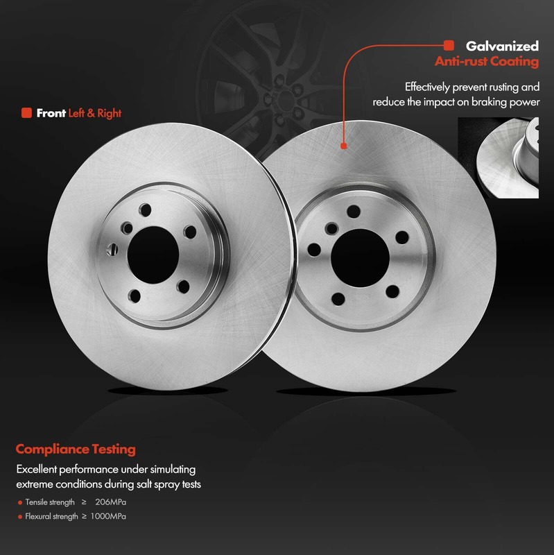Front LH & RH Side Disc Brake Rotors for BMW X5 E53 2002 2003 2004 2005 2006 gallery